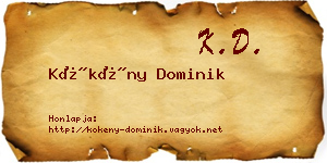 Kökény Dominik névjegykártya