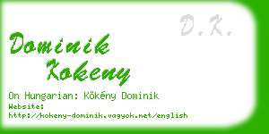 dominik kokeny business card